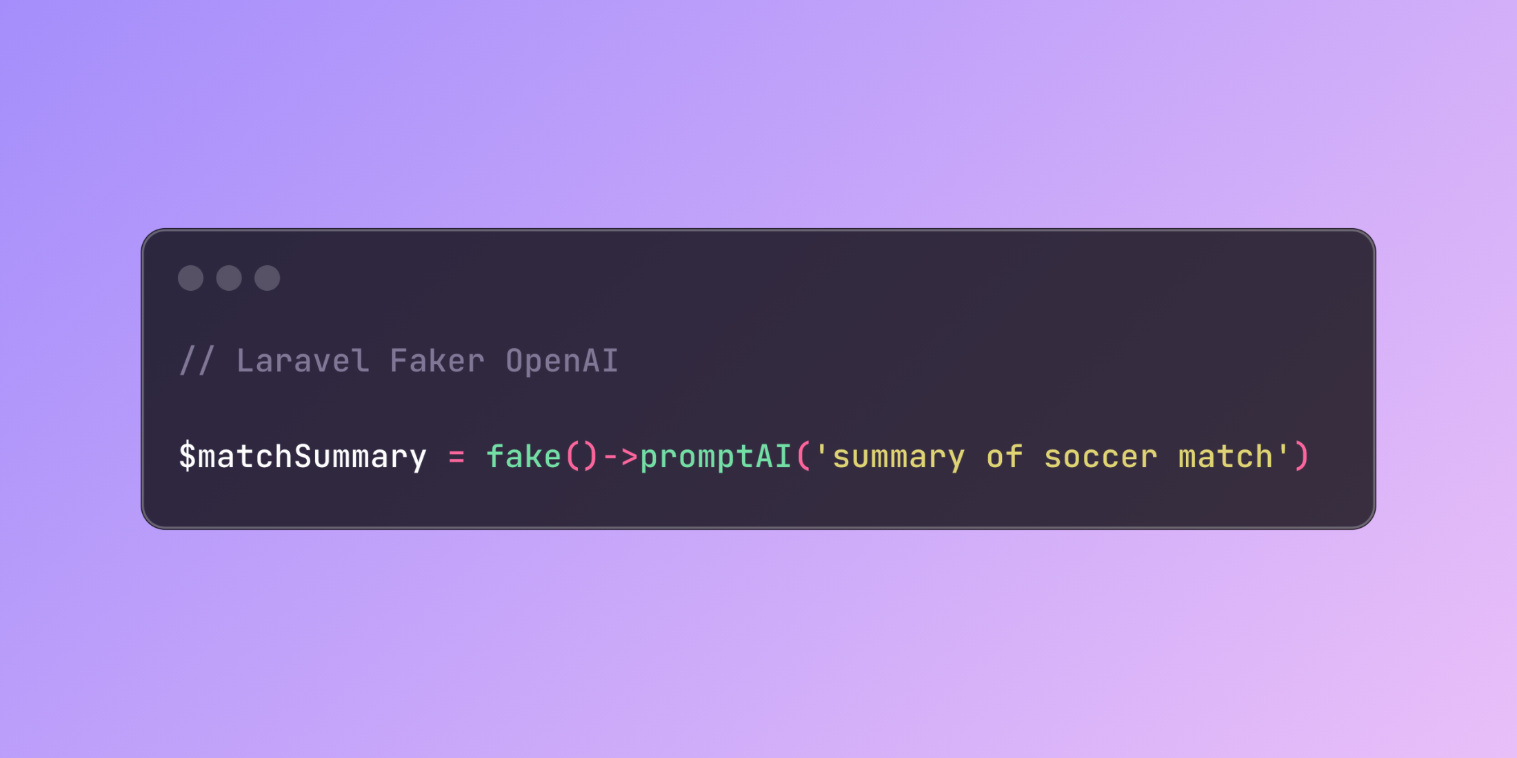 Laravel Faker OpenAI